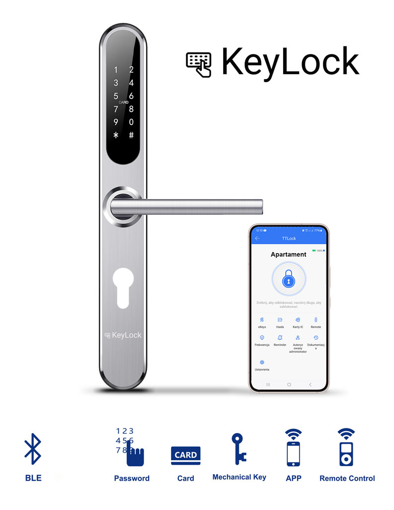 KeyLock KL-S35-72 Elektroniczna klamka do drzwi